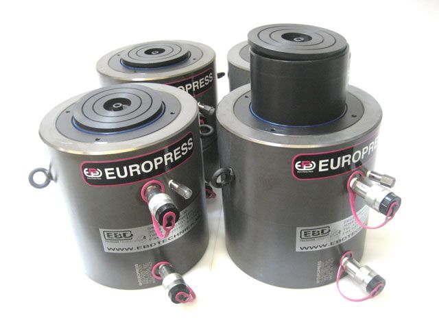 Productoverzicht van Europress hydraulische vijzels
